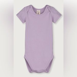 Lightly worn gray label newborn onesie